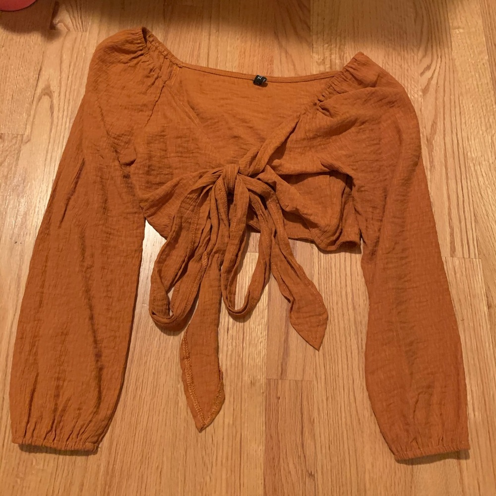 Front wrap crop top